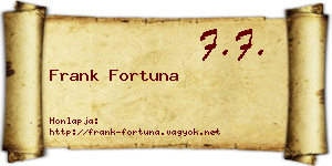 Frank Fortuna névjegykártya